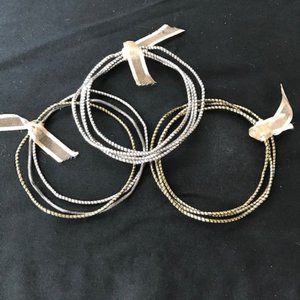 Three Sets of Three Bangle Bracelets